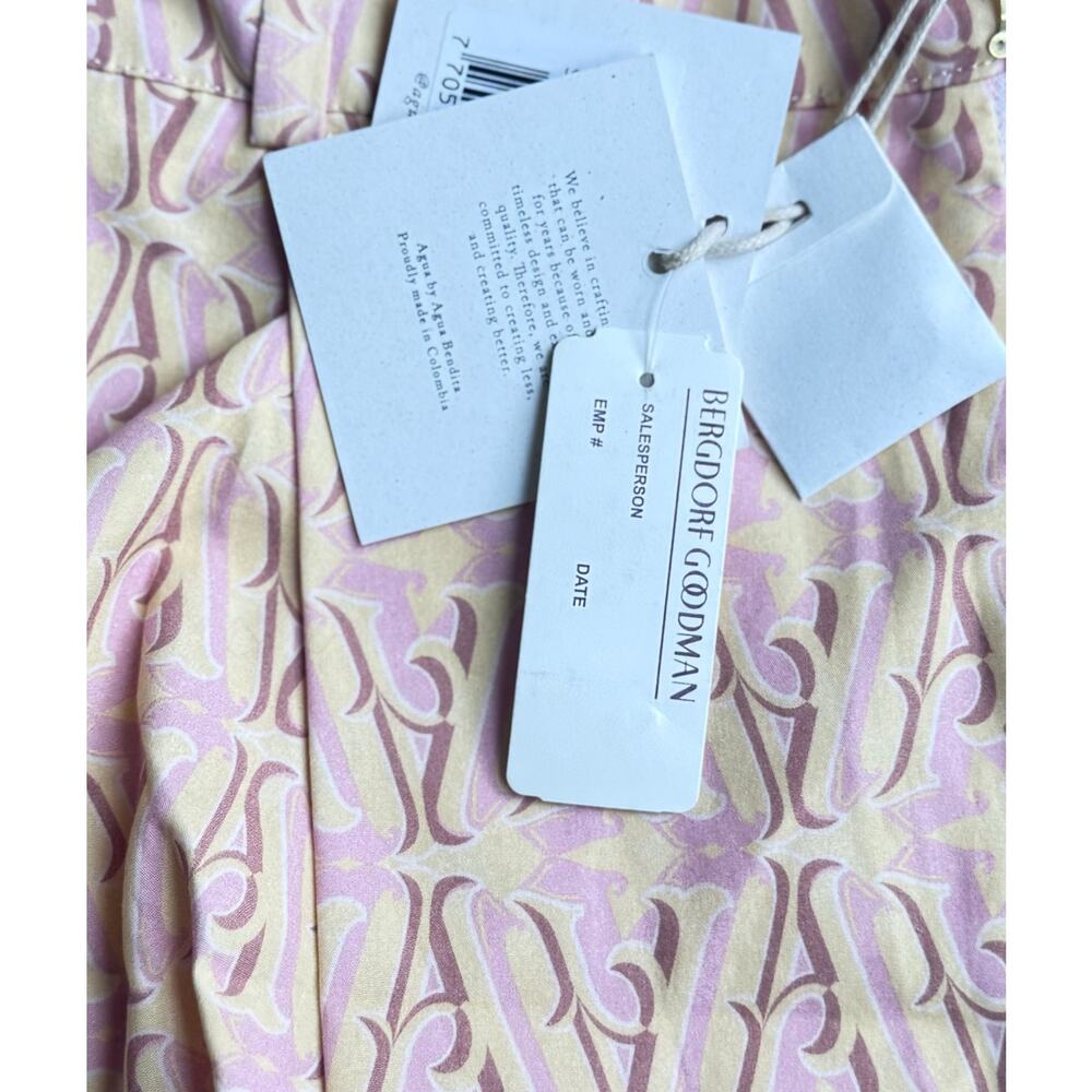 New AGUA by Agua Bendita Bermejo Cropped Top and Cudi 2 piece set Pink Sz S - Picture 14 of 16